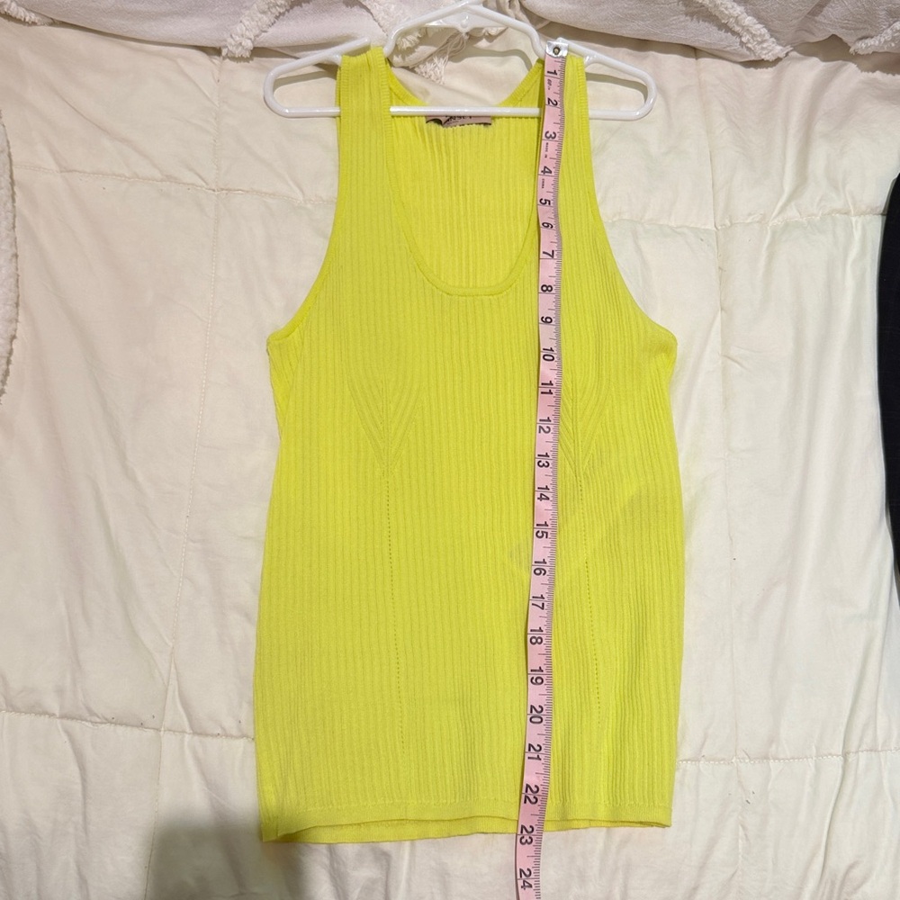 Twin-Set Yellow Ribbed Knit Tank Top - Picture 10 of 13